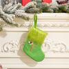 Stylish Embroidered Alphabets Christmas Stocking Knitted Festival Sock for Children Multicolors Holiday Stockings