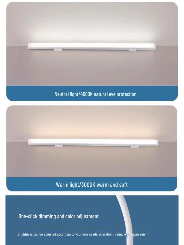 LED Desk and Bedside Lamp with Magnetic Eye Protection and Charging Port