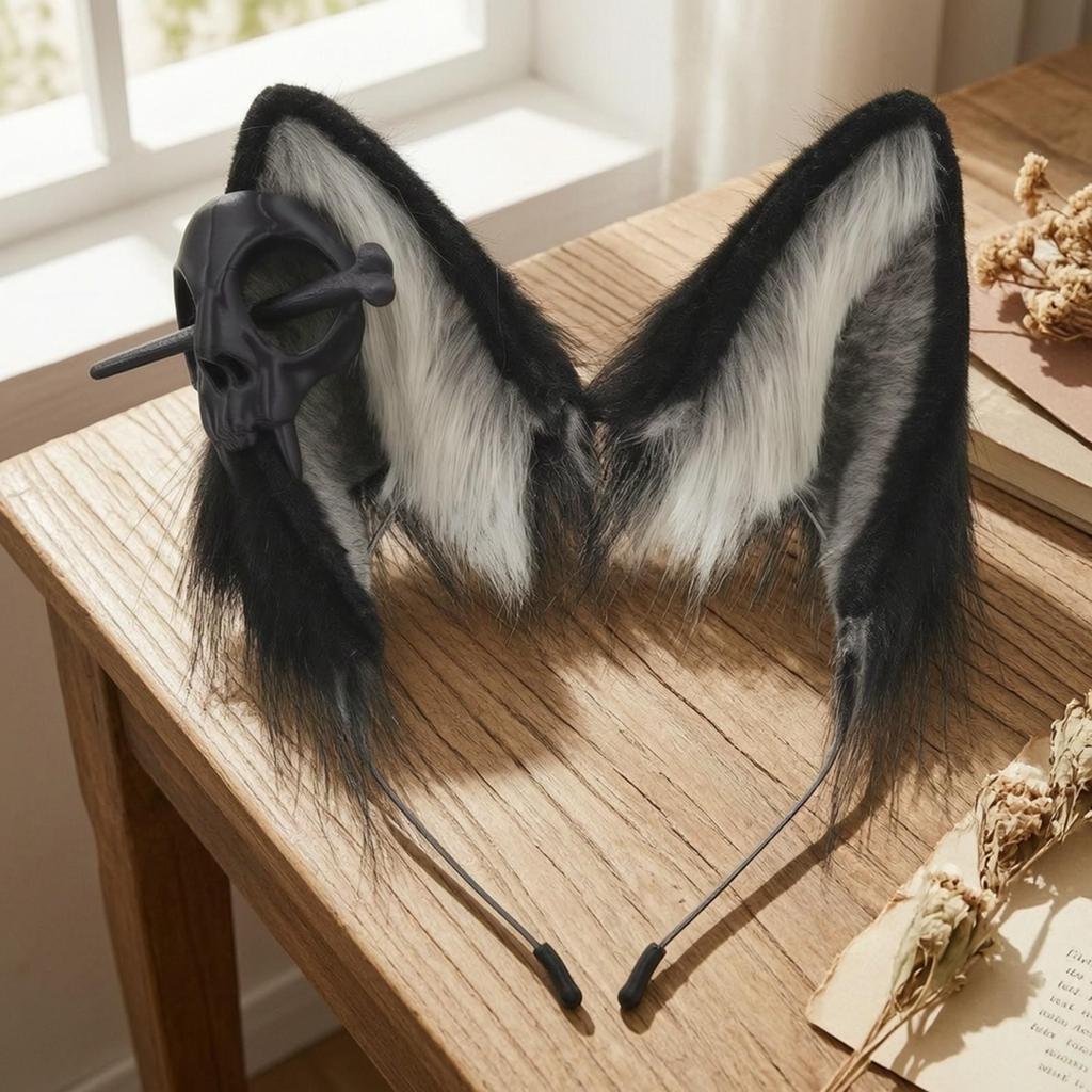 Furry Animal-Ear Costume Headband Soft Ear Hairband Cute