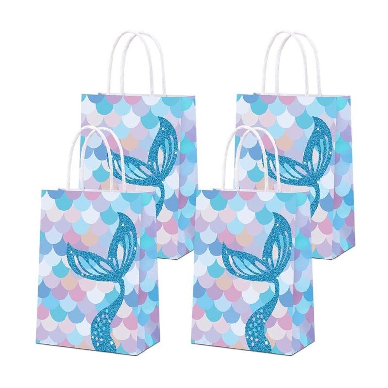 12PCS Gift Bags Party Bags, Paper Bag Set with Handles Girls' Birthday Gift Bags