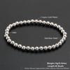Steel Bead and Pearl Bracelet, 304 Stainless Steel Elastic String Bracelet