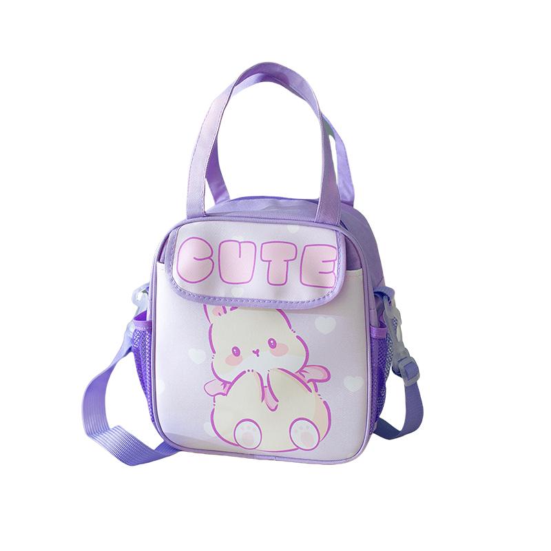 New cartoon lunch bag, insulated lunch box, lunch box bag, hand-held cute large-capacity children's bento bag