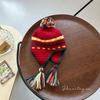Children's Niche Vintage Machine Embroidered Lei Feng Hat Unisex Autumn Winter Warm Ear-Protecting Tassel Acrylic Common Casual