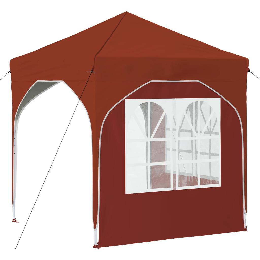 Pop Up Party Tent 192 X 192 X 245 Cm Terracotta