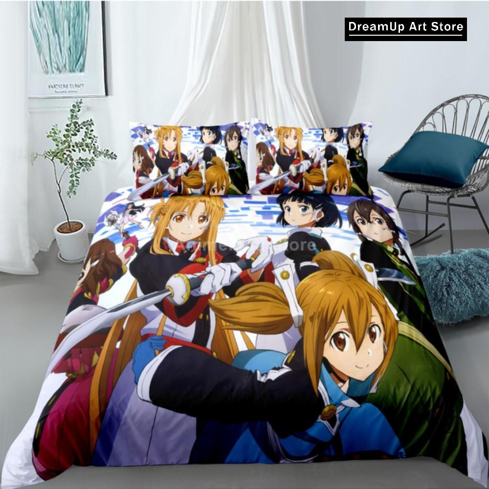 3D Print Fashion Anime Sword Art Online Bedding Set Boys Girls Twin Queen Full Size Duvet Cover Pillowcase Bed Adult Bedroom