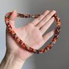 [Colorful Orange Light] Dopamine Color Crystal Beaded Necklace Female Personality Fashion Niche Design Sense Collarbone Chain