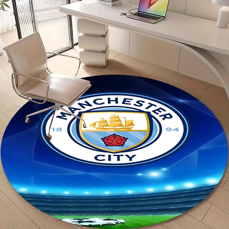1pc Football Team (32) Design Printed Area Round Carpet for Bedroom Living Room Home Decor Rugs Mat Non Slip Mat Rug for Bedside