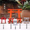 Multi-sizes Torii Gate Japanese Aquarium Decor Miniature Ornament Garden Shrine Shinto Landscape Micro Decoration Simulation