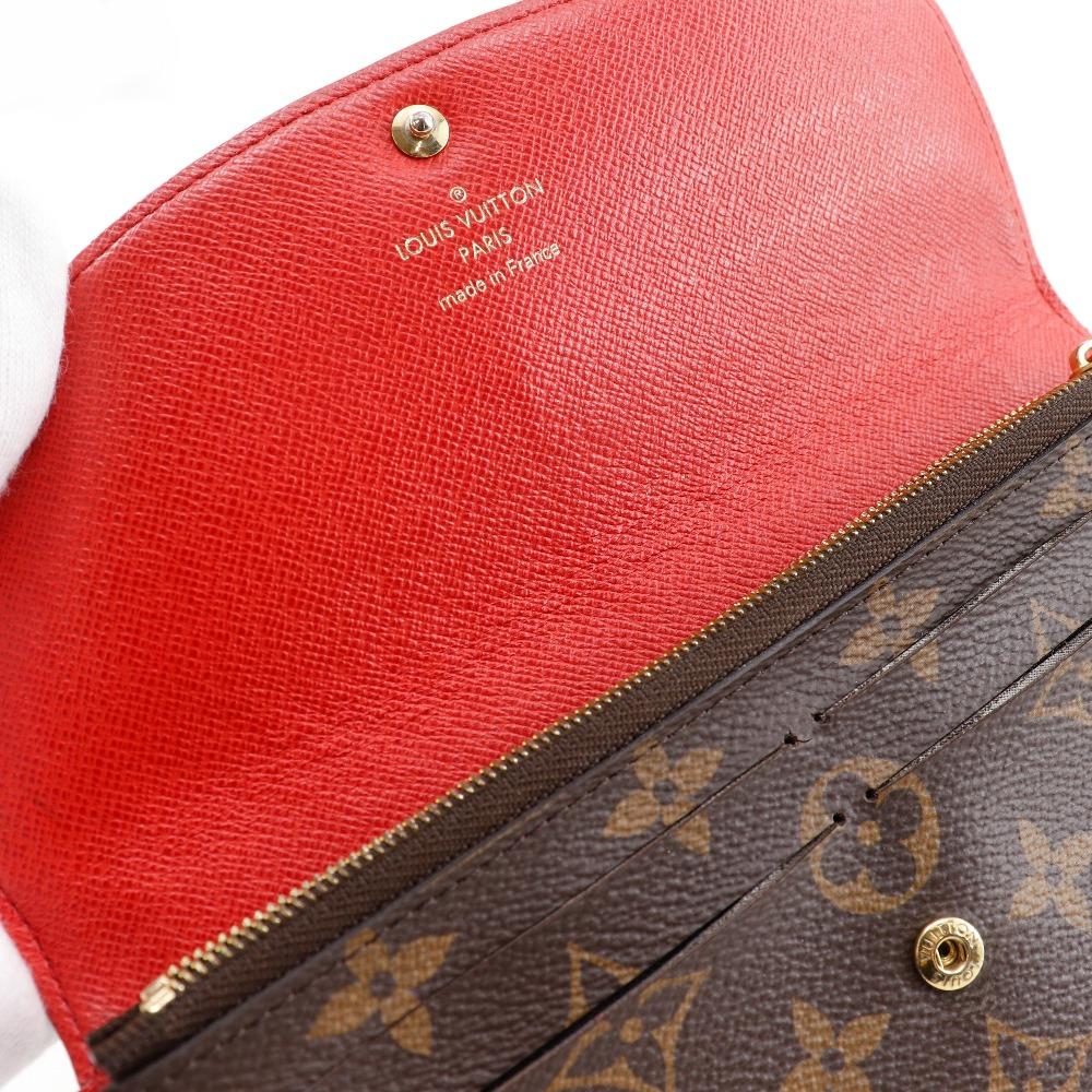 LOUIS VUITTON Portefeiulle Emily Purse M62941 Brown Monogram canvas flour Women Used