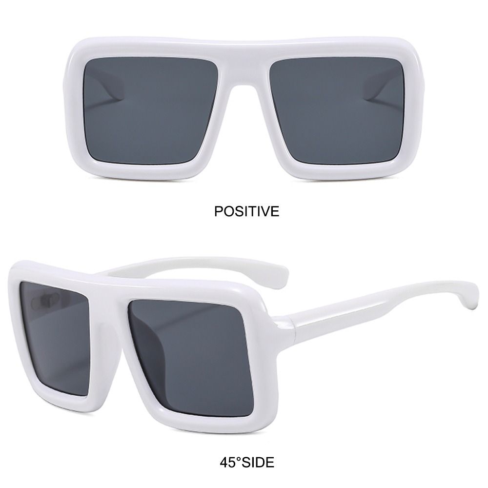 Big Oversized Square Sunglasses Punk UV400 Protection Thick Frame Sun Glasses for Women Men