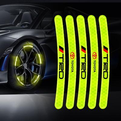 Auto Rad Reifen Felge Nabe Reflektierendes Leuchtendes Emblem Aufkleber Auto Styling für TRD GR Gazoo Racing Corolla Yaris Chr Auris Rav4 Prius Prado Avensis