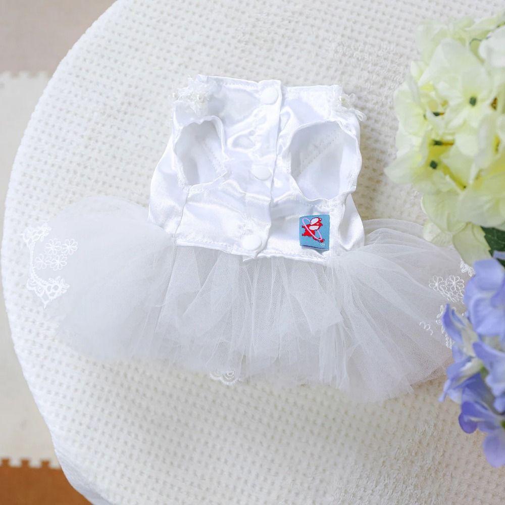 Princess Style Cat Princess Dresses Pretty Puppy Wedding Skirt Dog Lace Skirt  Pet Costumes