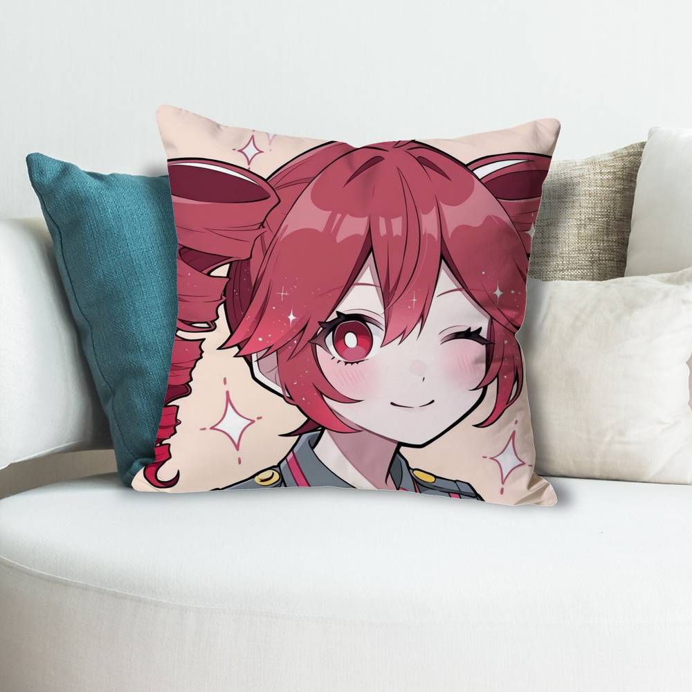 KKasane Cute TTeto Anime Celebrity Merchandise AllMatch Printed Pillow Case Sofa Car Office Room Decoration Protector