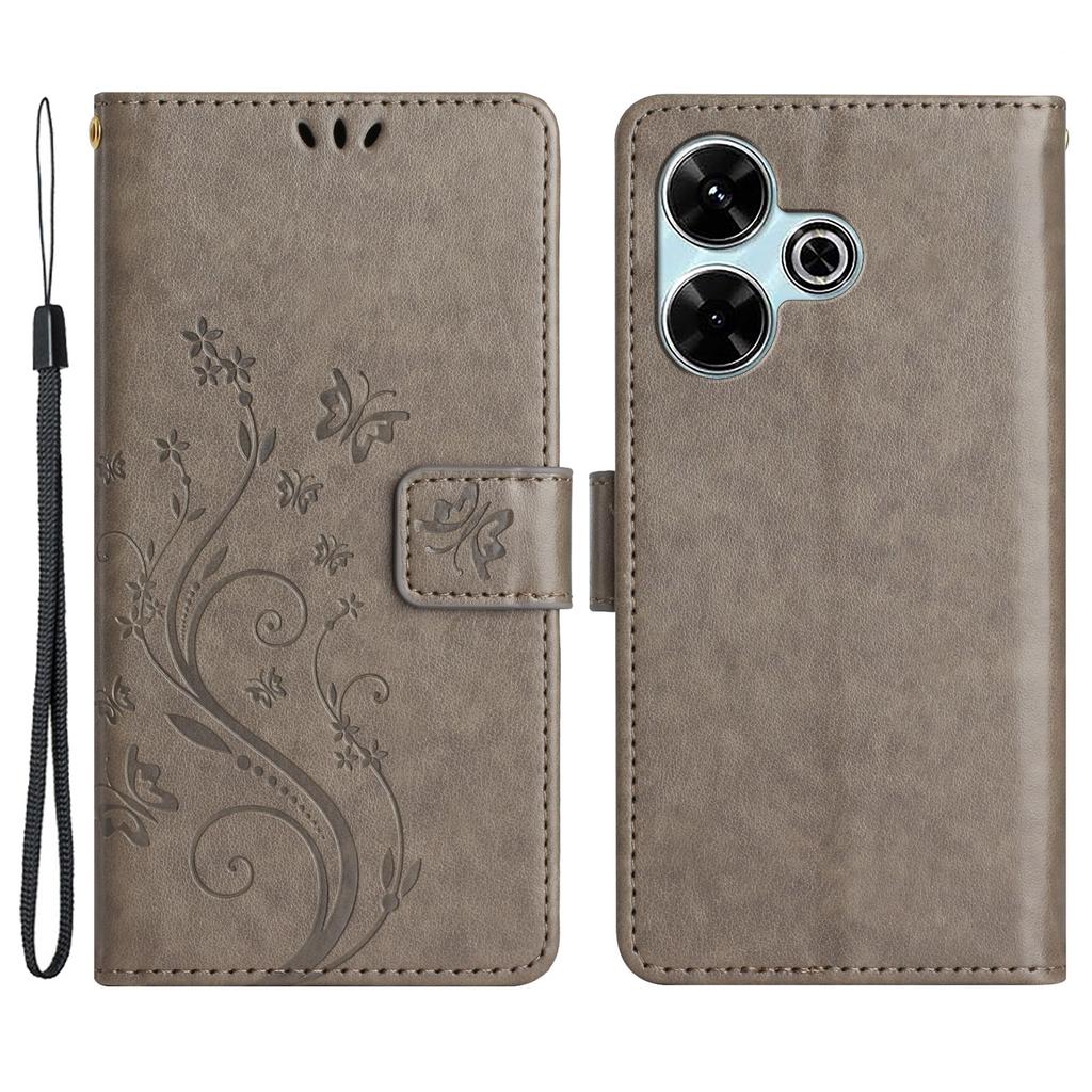 Für Xiaomi Redmi 13 5G/13 4G Hülle PU Leder Handyhülle mit Geldbörse und Umhängeband