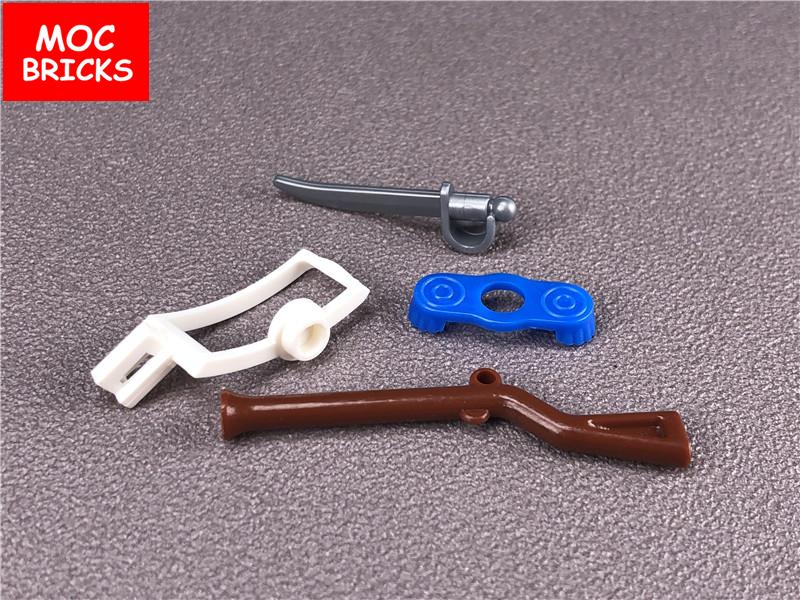 5 Sets/Los MOC Steine Piratensoldat Waffenset 2561 Bausteine DIY Spielzeug für Kinder Weihnachtsgeschenke