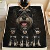 1PC Cute pets Print Flannel Blanket, High quality Comfortable for All Seasons, Home Decor, Warmth and Comfort, Perfect for Christmas Gifts
