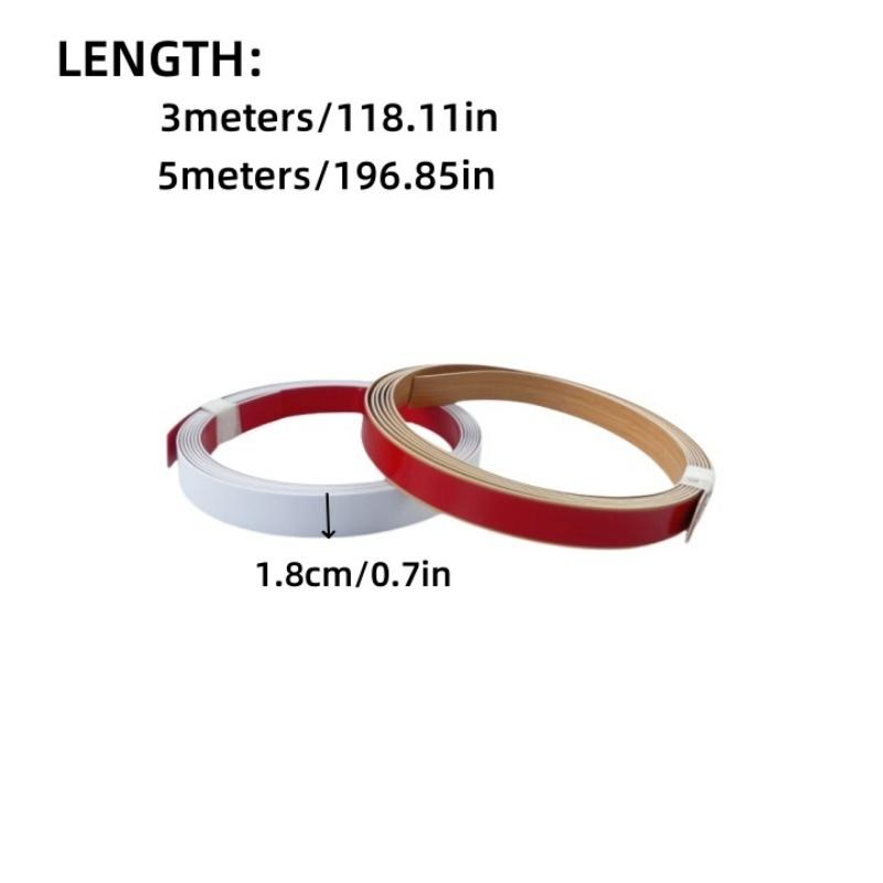 1pc 118.11in/3meters Self-adhesive Wood Grain Edge Banding, Furniture Cabinet Door and Wall Strip Decorative Strip