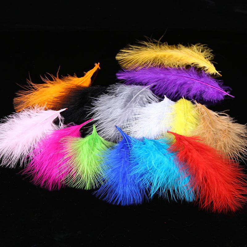 Encrypted Colored Turkey Feather Strips for DIY Decorations & Stage Costumes