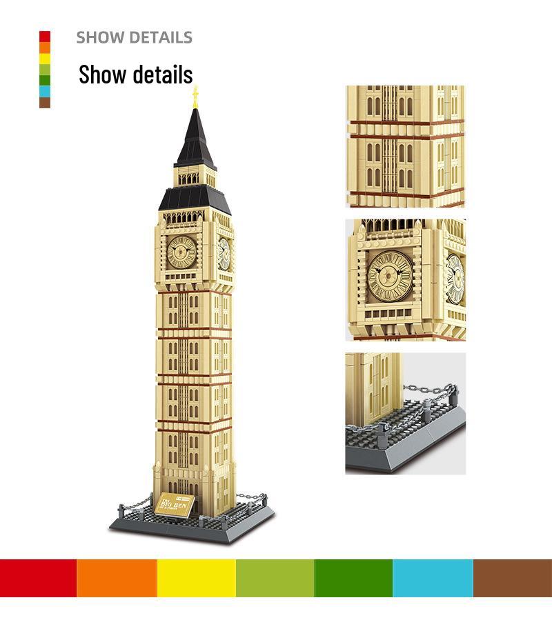 Wange Bricks 5216: Elizabeth Tower (Big Ben) Model – Cross-Compatible Building Toy