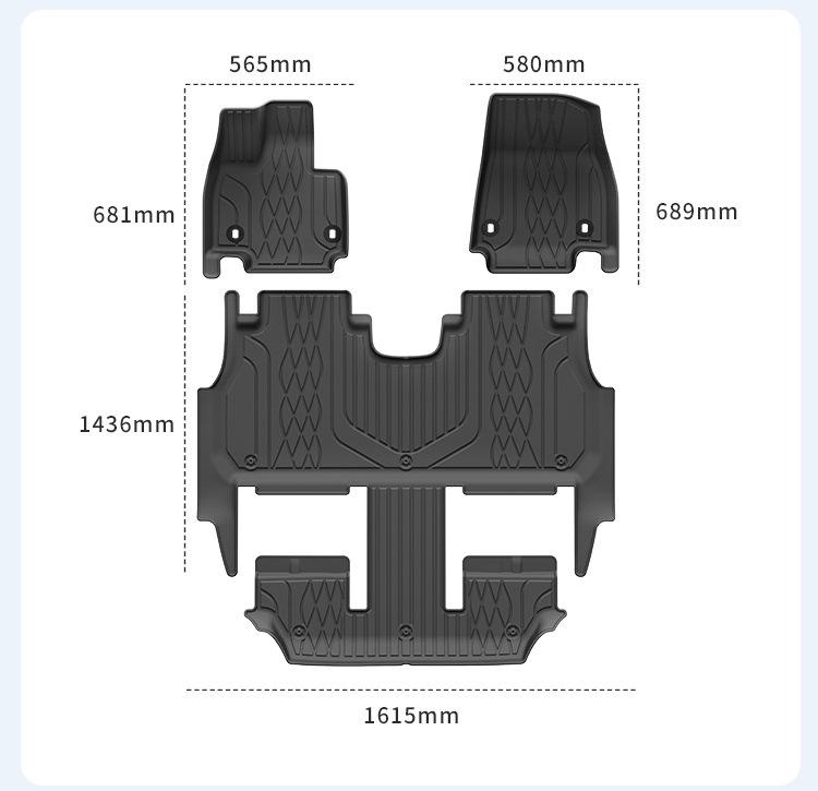 ZEEKR LS9 Car Custom TPE Floor Mats: Fits 26 Models, All-Weather Seat Back & Trunk Mats