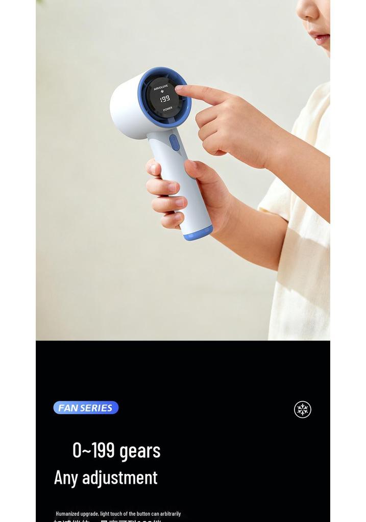 2026 Southeast Asia High-Speed Portable Handheld Mini Fan with USB Charging & Digital Display