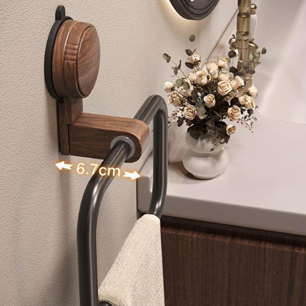 Aluminum Zinc Zinc Alloy Suction Cup Towel Rack No Drilling Towel Hanging Rack  Kitchen