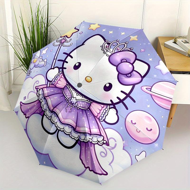 

Hello Kitty,Fantasy Automatic Folding Umbrella-Simple 8-Rib Design, Bright Cartoon Pattern, Durable Iron Frame, Suitable For Travel, Outdoor