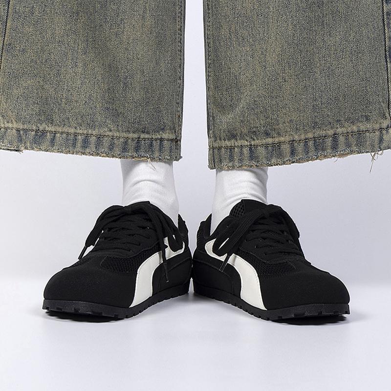 Fashion Breathable Mesh Red Sneakers Women 2025 Autumn Comfort Soft Sole Non Slip Sports Shoes Cute Round Toe Lace Up Sneakers Plus Size