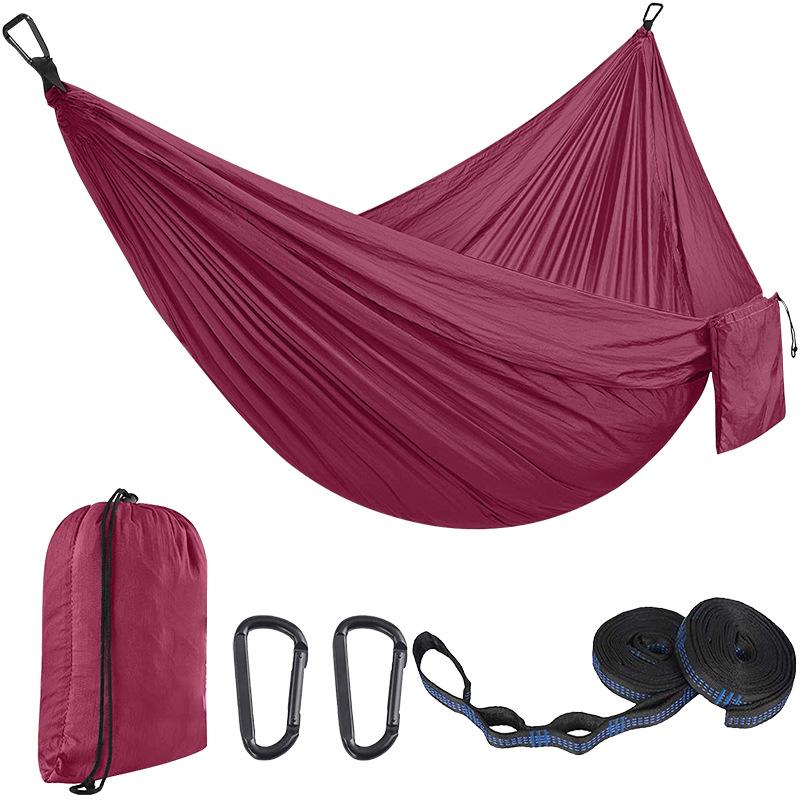 Customized Nylon Parachute Hammock: Single/Double Anti-Rollover Swing Chair for Camping & Indoor/Outdoor Use.