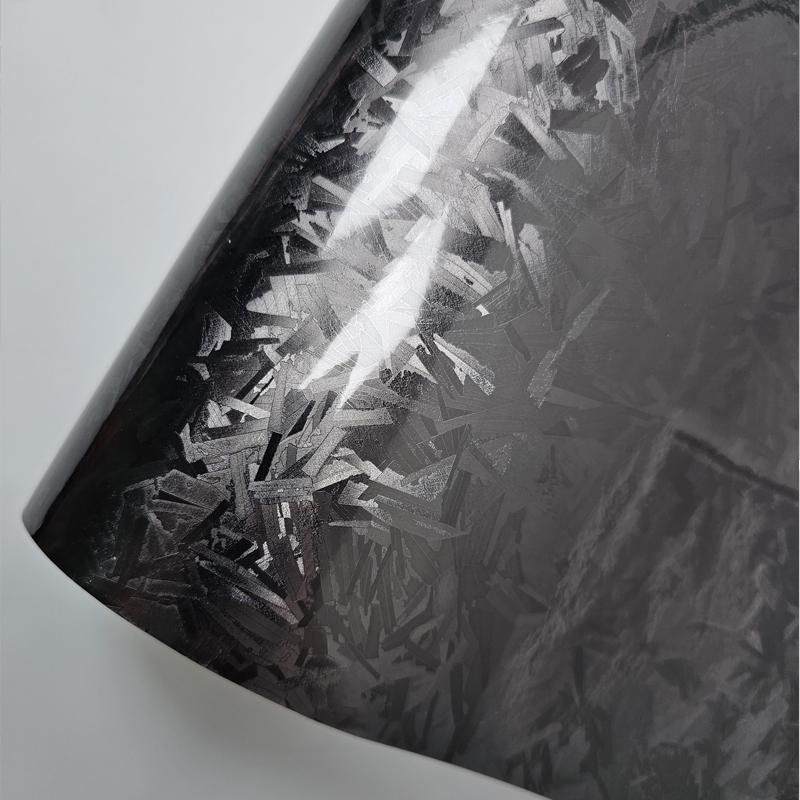 Wraping Vinyl High Glossy Electroplated Forged Carbon Fiber Red Black Silver Stickers on Car Film Cover Accessories for Vehicles