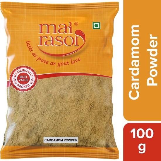 MAI RASOI Ground Green Cardamom Seed Powder/Hari Elaichi/Ilaichi Powder, 100 Gm