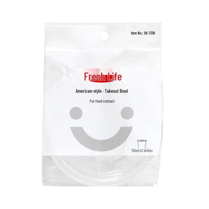 Fresh Life Disposable Round Food Containers with Lids