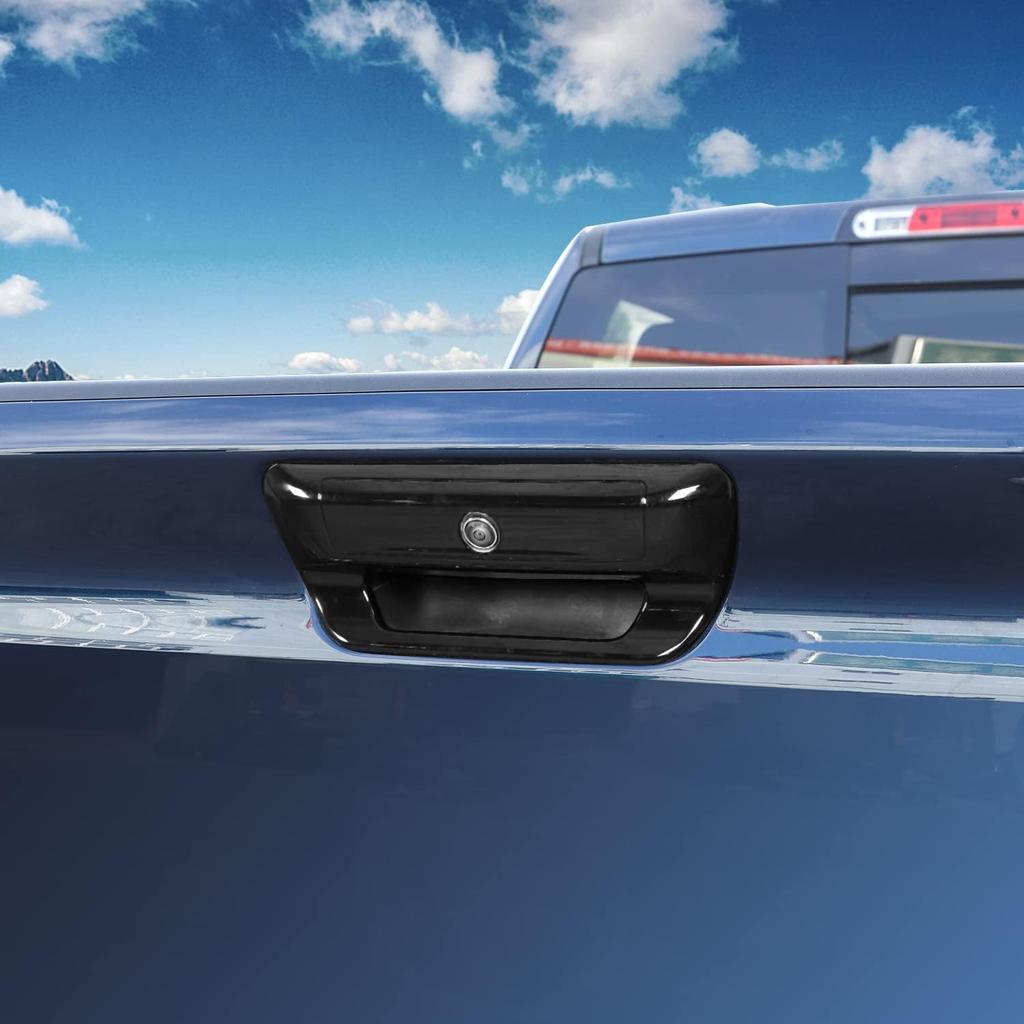 RT-TCZ Rear Trunk Door Tailgate Handle Cover Trim Decoration Accessories for 2018 2019 2020 2021 2022 Dodge Ram 1500 (Black)
