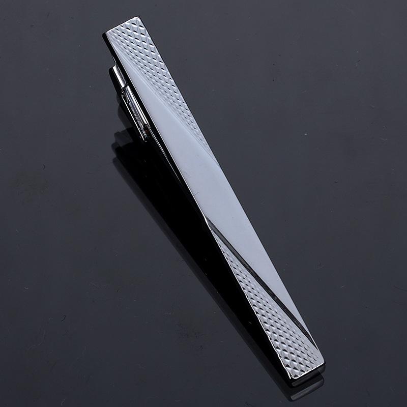 Elegant Two-Tone Rhinestone Tie Clip for Men: Light Luxury Design for Weddings, Conferences, and Formal Events