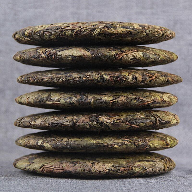 357g Yunnan Pu'er Raw Tea Seven Seed Cake Tea Leaves Lincang Iceland Gold Leaf