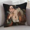 GAME Monster Hunter Pillow Covers Cartoon Sofa Decorative Home Doublesided Printing Short Plush Cute Cushion Cover