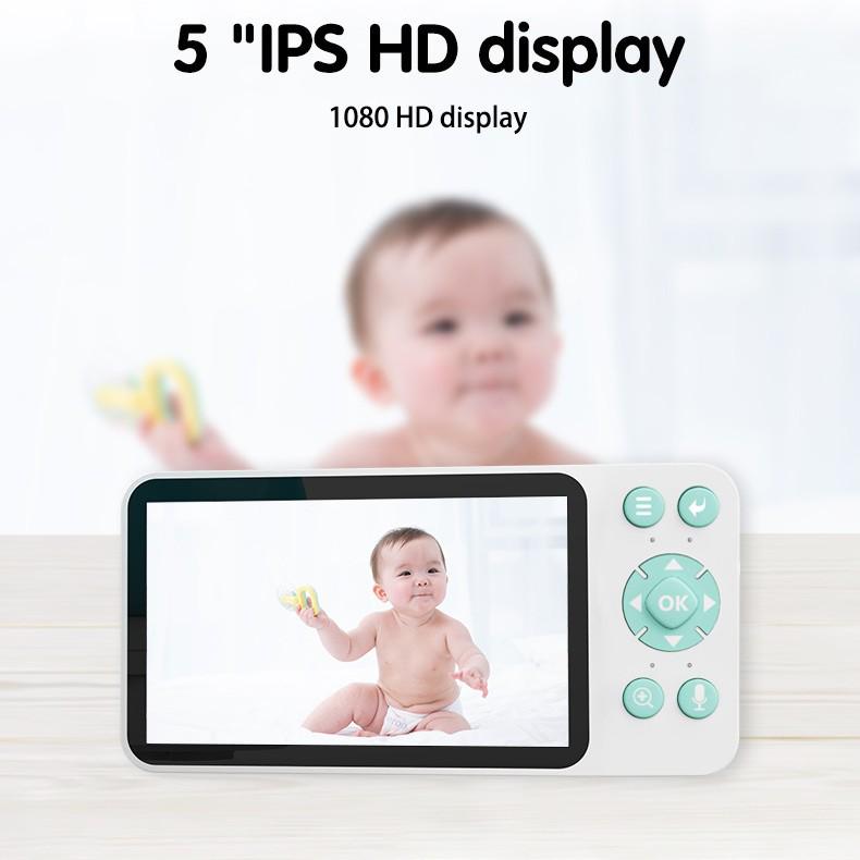 5-Inch Tuya Wireless WiFi Baby Monitor with Voice Intercom