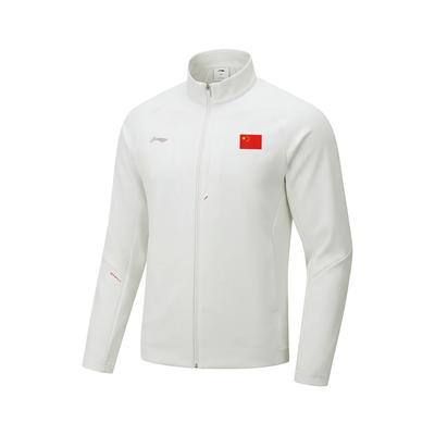 Li Ning Sport Bequeme Strickjacke Jacke Lässig Vielseitig Modetrend Stehkragen Oberteil Sweatshirt Herren Oberteile Hellgrau AWDW225-2
