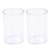 Felimoa Acrylic Pen Desk Office Set of 2 Stand, Round, Storage, Supplies,