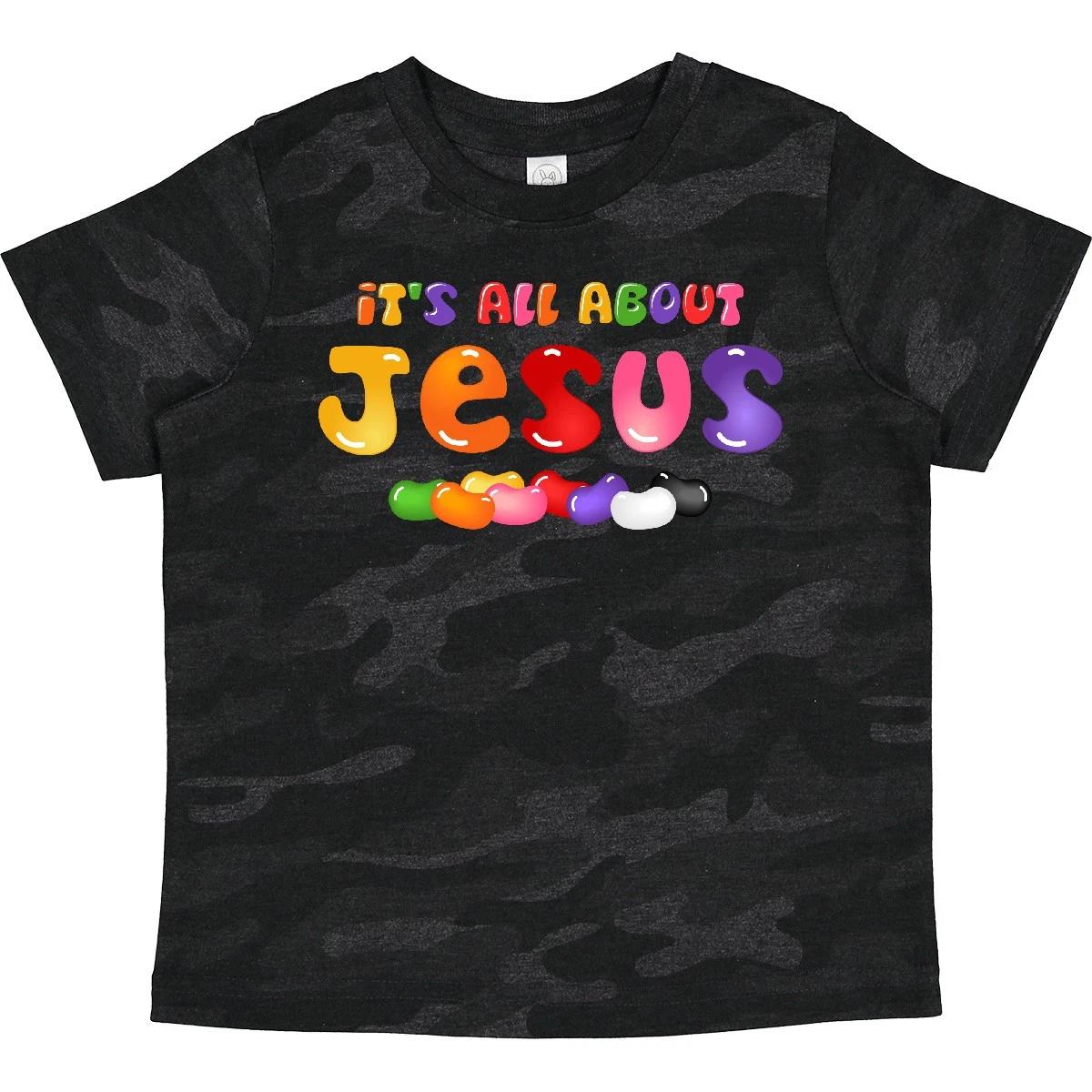 

Inktastic Jelly Bean Jesus Toddler kids boys T-Shirt Easter Beans Candy All About Faith 130