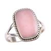 Pierre Gemme Opale Rose Naturelle Argent Massif Sterling 925 Bijou Bague Taille 8.5 k4v58
