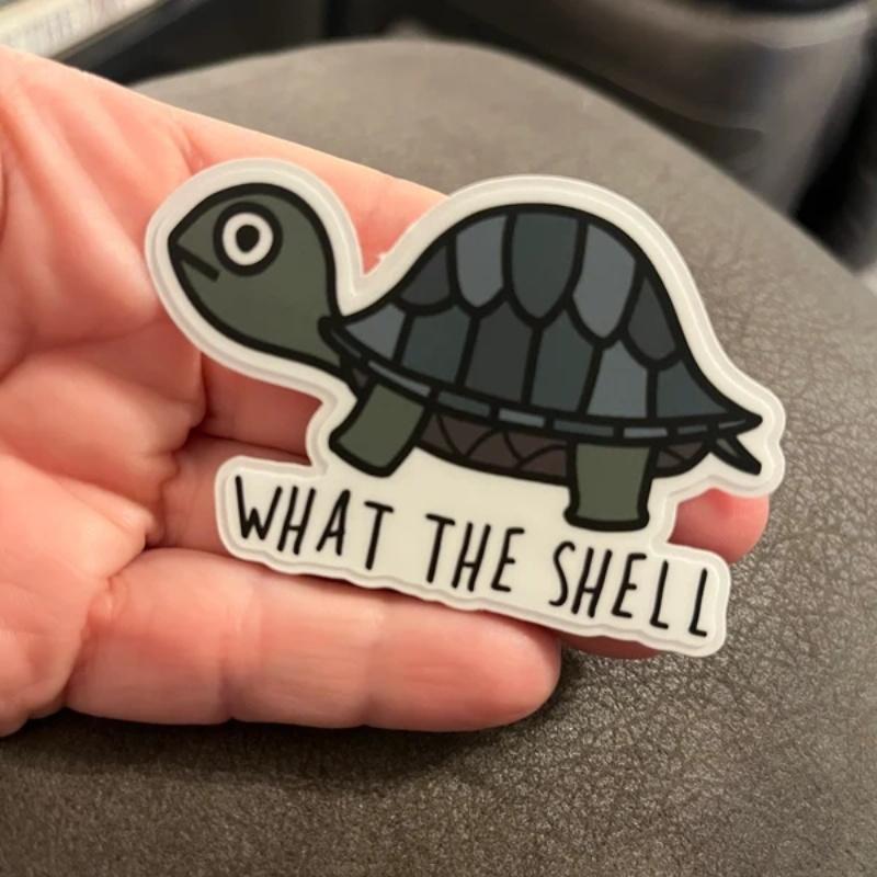 

Наклейка с черепахой, забавная наклейка с животным, шутка с животными, подарки с черепахами, подарок любителю животных, наклейка на бутылку с водой, что за панцирь, шутки-каламбуры 2.75inch/6.99cm 5pc