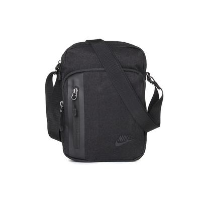 Klasická taška přes rameno s logem a zipem, polyesterová, unisex, černá BA5268010