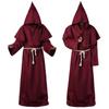 Halloween Monk Robe Wizard Priest Costume - Medieval Death Reaper Cosplay Outfit