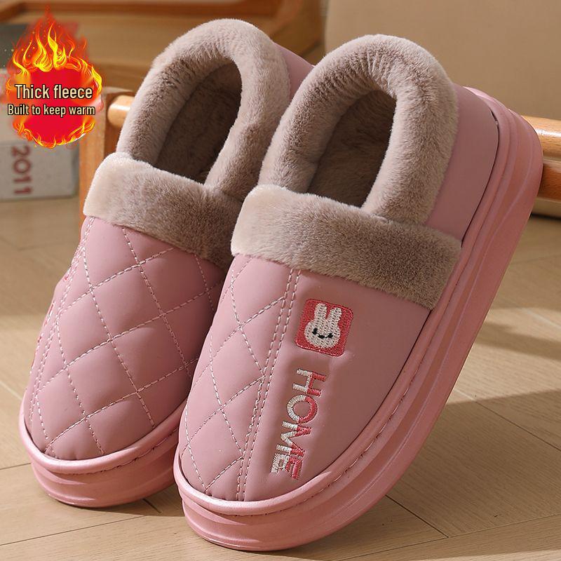 2025 Winter Wasserdichte Baumwollpantoffeln: Dicke Sohle, Rutschfest, Fersenbedeckend, Indoor- & Outdoor-Schuhe für Damen & Herren