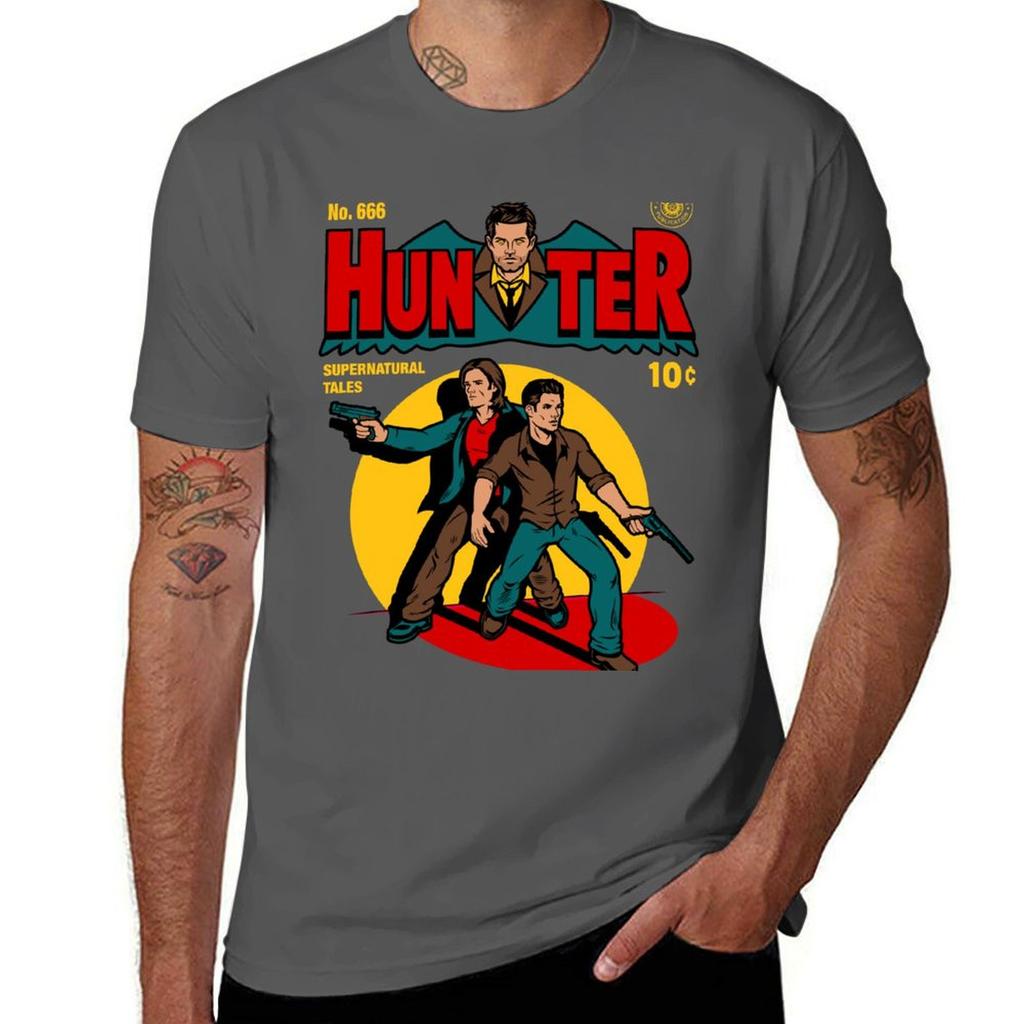 Hunter Comic Tshirt Plus Size Basic Cotton Tshirt