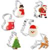 Stainless Steel Christmas Cookie Cutters: Snowman, Santa, and Snowflake Baking Tools