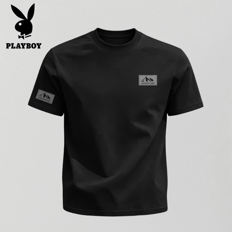 Playboy Men s 2026 Loose Fit Pure Cotton Short Sleeve T-Shirt M