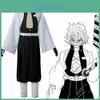Set Costum Cosplay Uimitor Demon Slayer Kimetsu No Yaiba Stâlpul Vântului Sanemi Shinazugawa Pentru Entuziaști Anime
