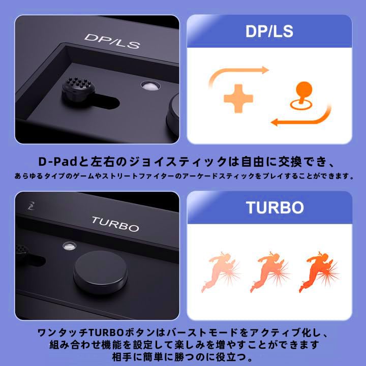 PXN 008 Arcade Stick Fight Stick Joystick with Turbo and Green Axis Mechanical Button Game Controller Suitable for Xbox Xbox series PS3 one, S/X, PC,